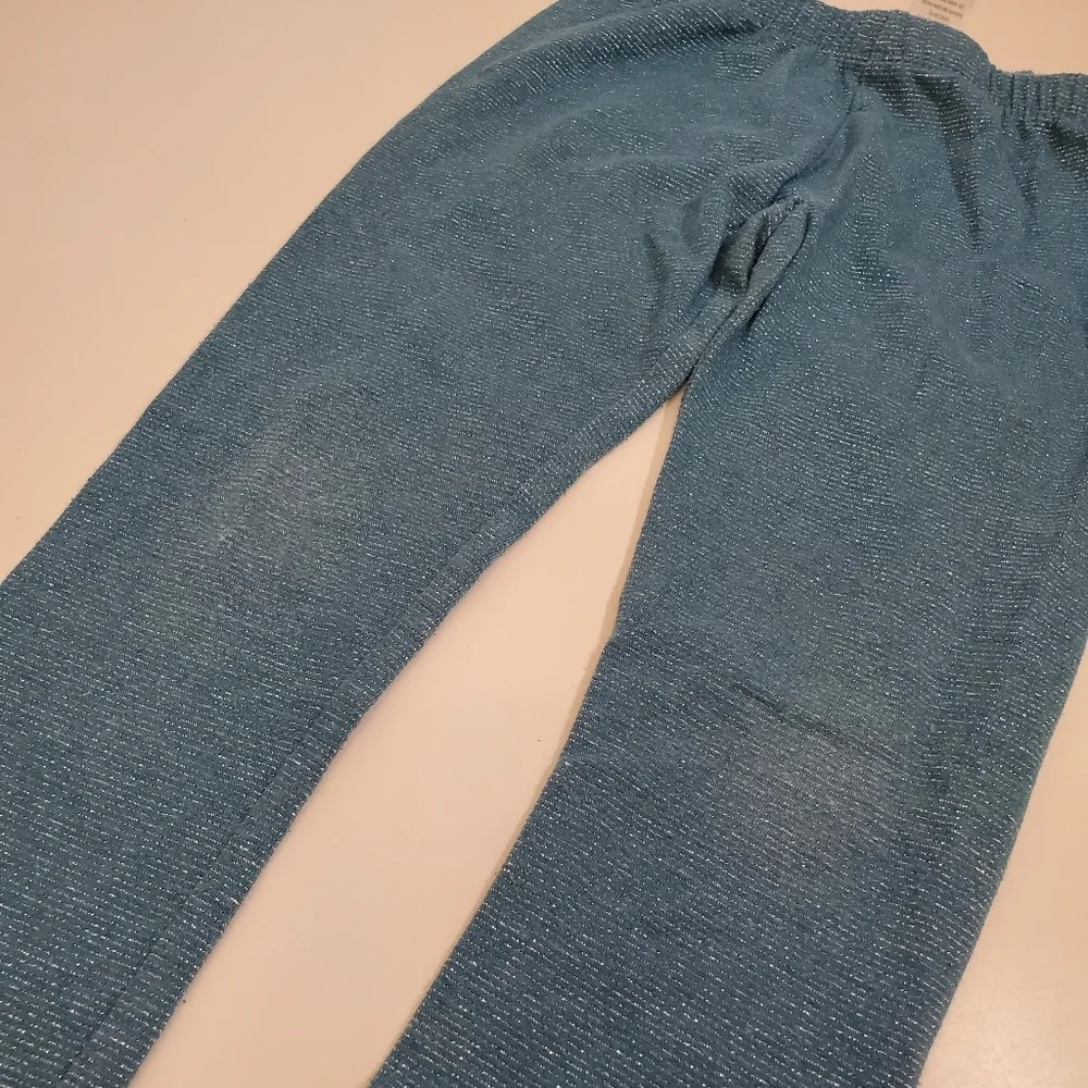 Gymboree Girl's 5T Teal/Sparkle Leggings